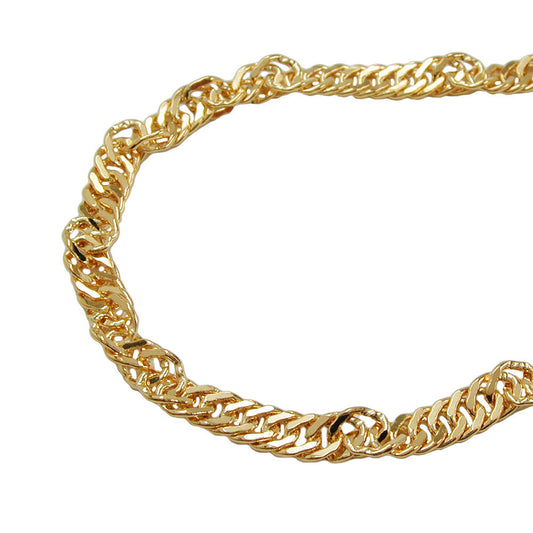 Kette Singapur 2,2mm diamantiert gold-plattiert