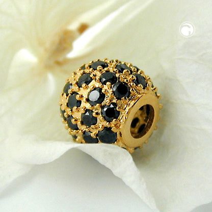 Pendant 12x11mm ball gold-plated 3 microns