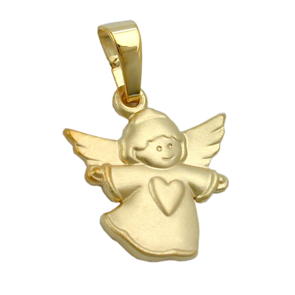 Anhänger „Engel mit Herz“ aus 9 Karat Gold – himmlisch, edel & voller Symbolkraft