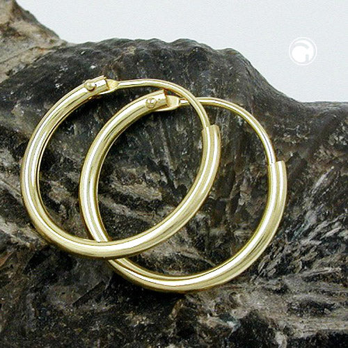 Creole „12,5×1,4 mm Draht“ 9 K Gold – schlicht & zeitlos glänzend