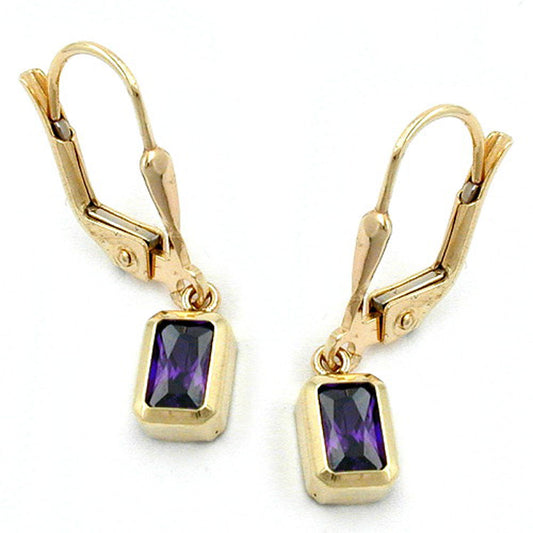Brisur, synthetischer Amethyst 9Kt GOLD