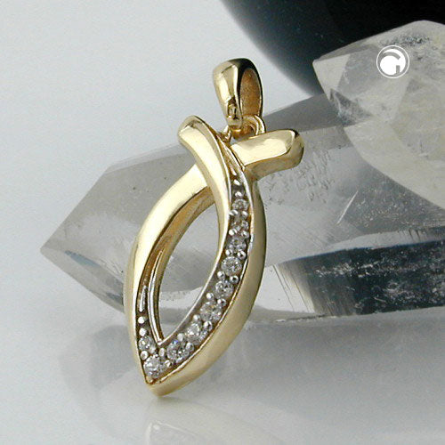 Anhänger, Jesus-Zeichen, 9Kt GOLD