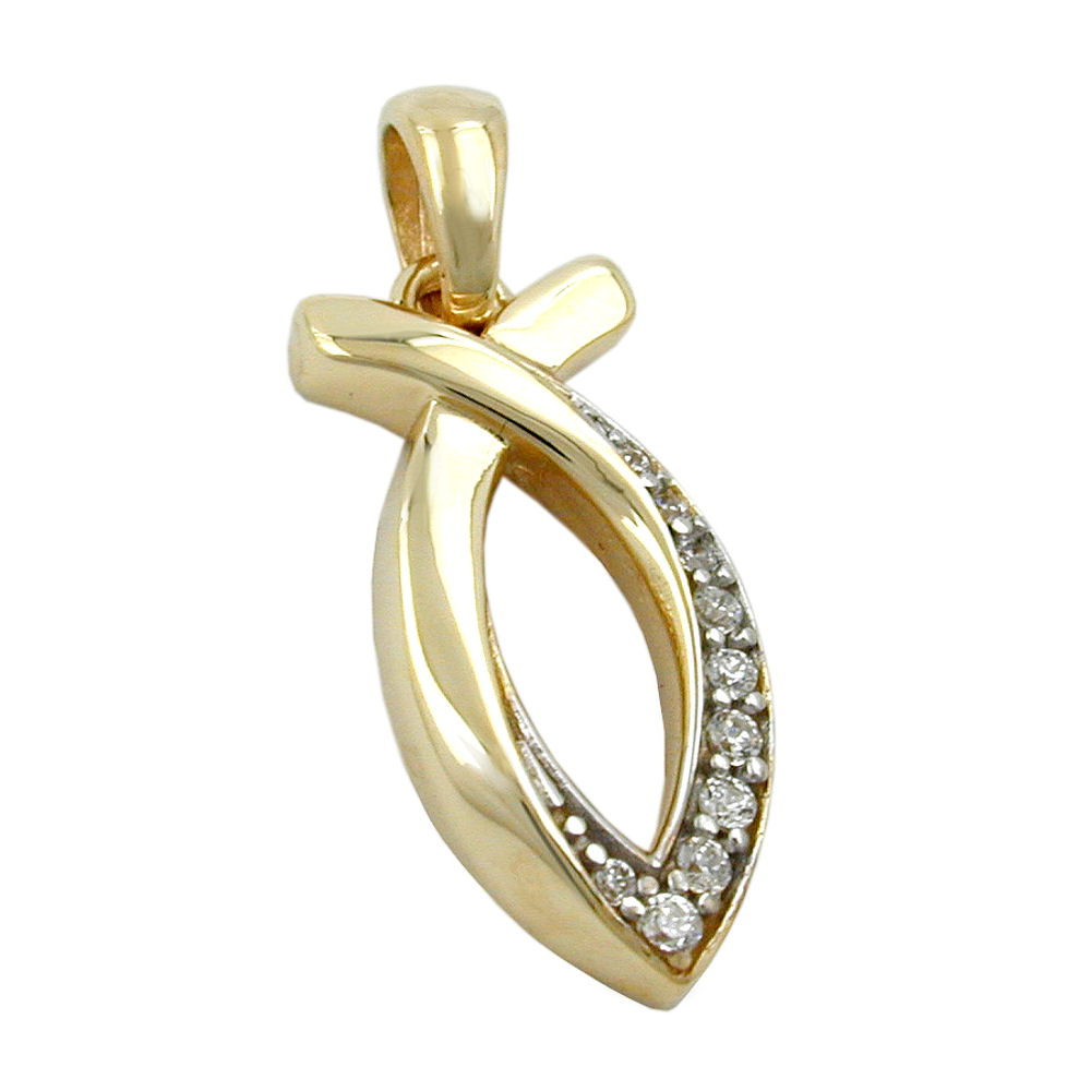 Anhänger, Jesus-Zeichen, 9Kt GOLD