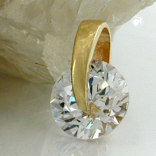 Zirkonia-Anhänger aus 9 K Gold – funkelnde Eleganz mit beweglichem Design