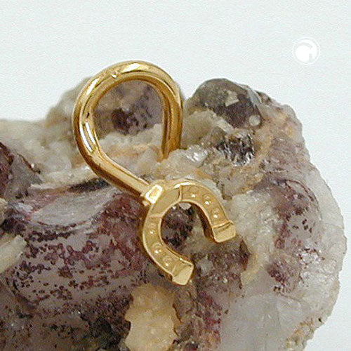 Nasenstecker 4mm Spirale mit Hufeisen 18Kt GOLD