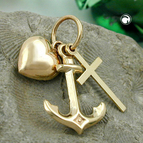 Anhänger Glaube–Liebe–Hoffnung aus 9K Gold – Symbol voller Bedeutung