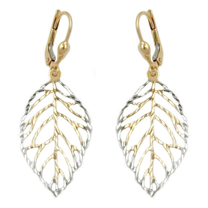 Brisur 45x16mm Blatt durchbrochen 9Kt GOLD