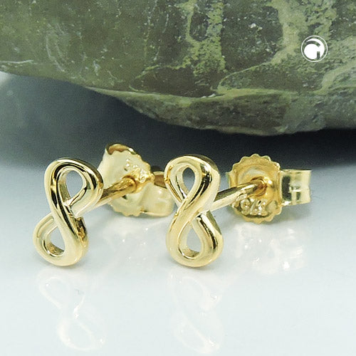 Infinity-Ohrstecker aus 18K Gold – elegant, symbolisch & zeitlos schön
