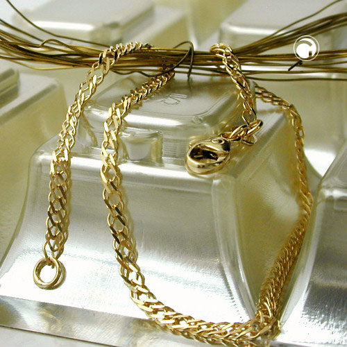 Chain necklace 22mm double curb 14Kt GOLD