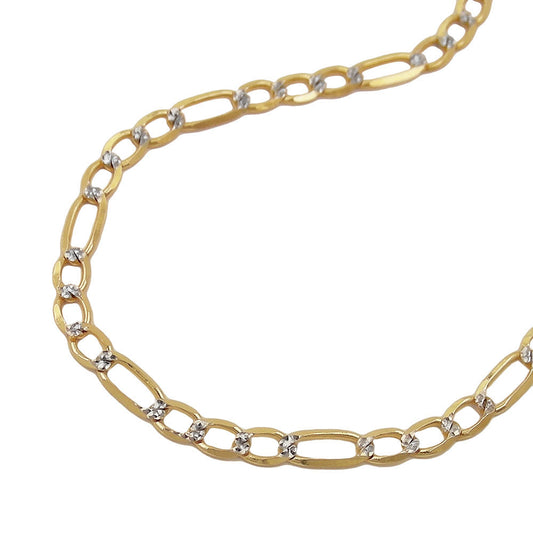 Kette 2,7mm Figaro-Panzer bicolor 14Kt GOLD