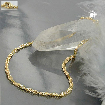 Bracelet 1.8mm Singapore chain 8K GOLD 19cm