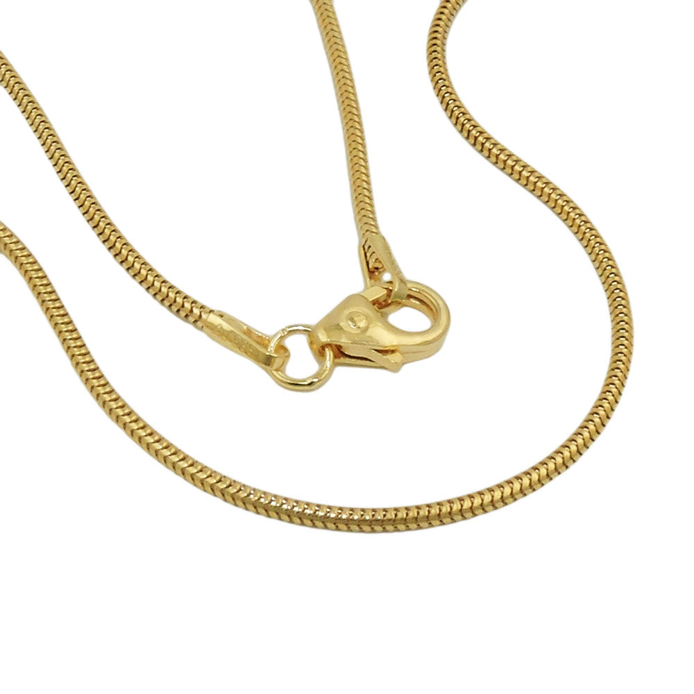 Chain 1.2mm snake round 14Kt GOLD 50cm