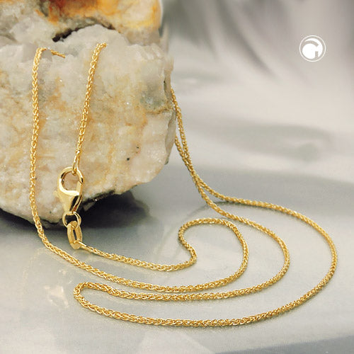 Chain 1.1mm braided chain 9Kt GOLD 45cm