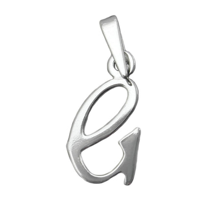 Pendant 13x8mm letter G shiny silver 925