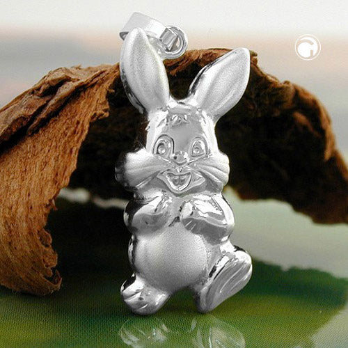 Rabbit pendant 20x10mm silver 925