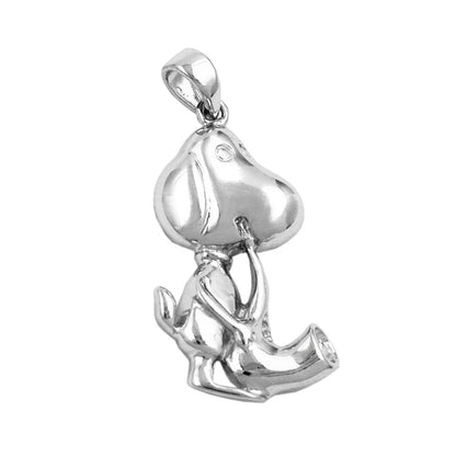 Pendant 29x18mm dog with saxophone silver 925
