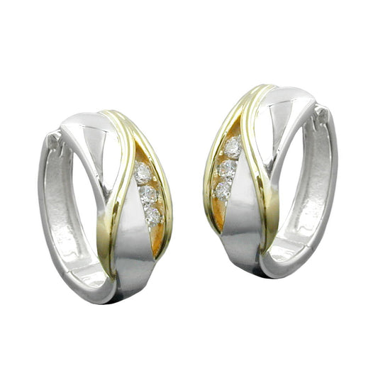 Creole bicolor zirconias silver 925