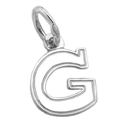 Pendant 12x10mm letter G with edge silver 925