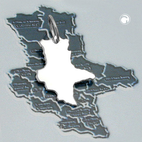 Pendant 21x16mm BRD-federal state of Saxony-Anhalt shiny silver 925