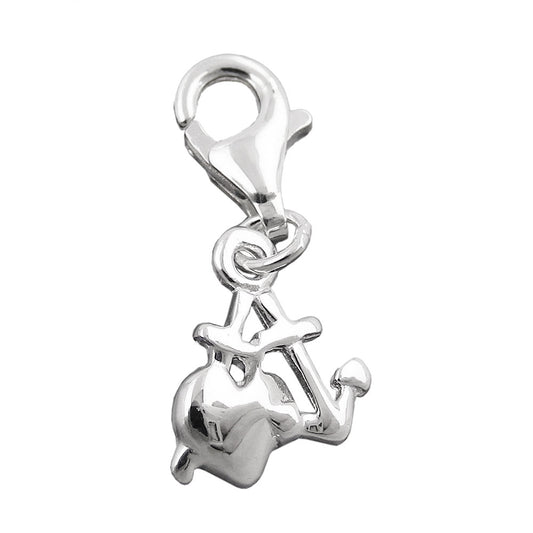 Pendant 10mm Charm Sailor's Grave shiny silver 925