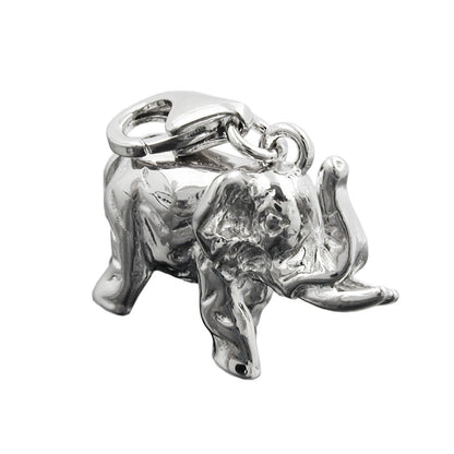 Pendant 19x14x9mm Charm Elephant rhodium-plated silver 925