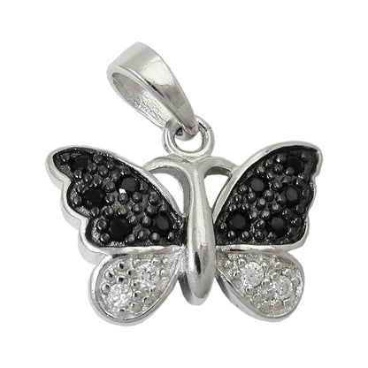 Pendant 11x15mm butterfly, silver 925