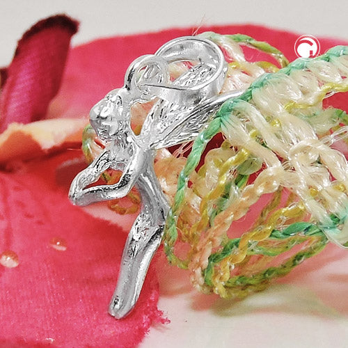 Pendant 18x12mm elf shiny silver 925