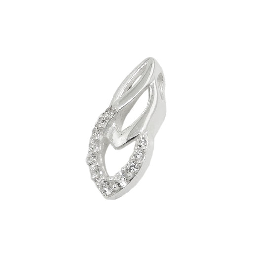 Pendant 17x7mm with zirconias silver 925
