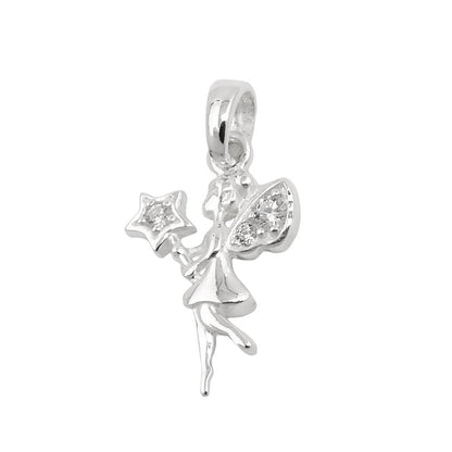 Pendant 16x11mm elf with zirconia silver 925