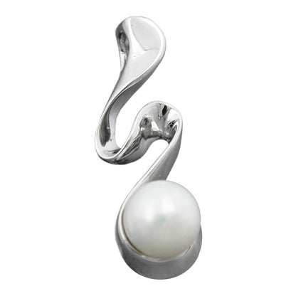 Pendant 23x7mm with cultured pearl, silver 925