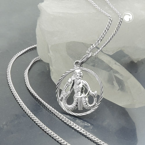 Sternzeichen-Anhänger „Wassermann“ aus 925 Silber – frei, kreativ & außergewöhnlich